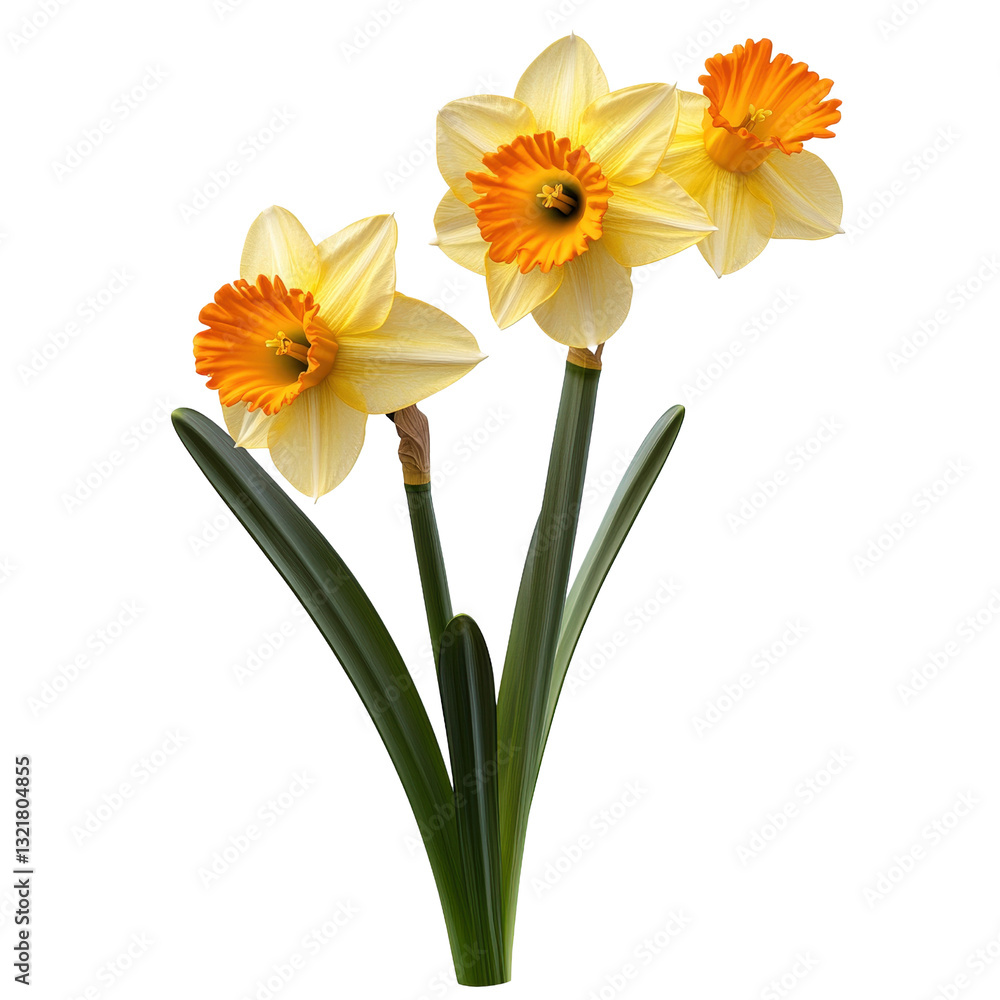 Poster two bright yellow flowers in a clear vase against a soft background adding a touch of color and fres