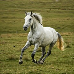 Fototapeta premium Magnifique cheval ressemblant à gris poil, le cheval de Gandalf