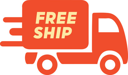 Icon and element Freeship Truck delivery , logistic of commercial, business
