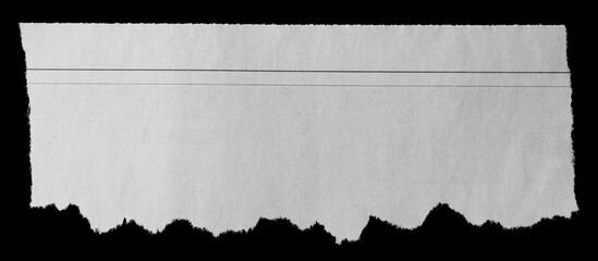 Torn paper on black