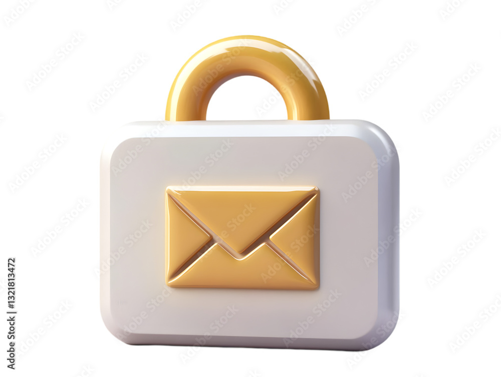Poster a modern email lock icon representing digital security and privacy in communication. essential for s