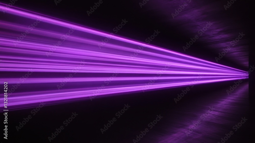 Wall mural powerful purple laser beams creating abstract light pattern