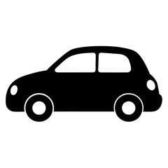 Classic Compact Car Silhouette
