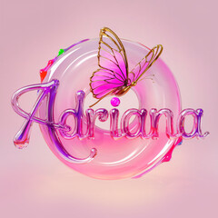 Nome Adriana em 3d