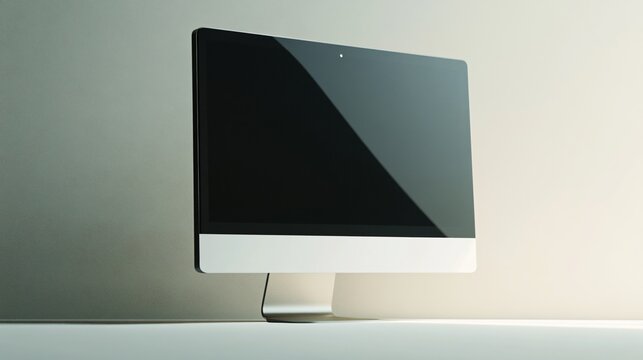 Professional Usage of a Sleek Modern Computer Monitor - Image for Office or Workspace