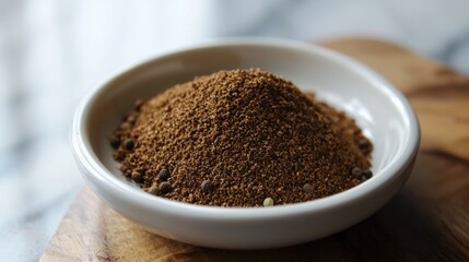 Garam masala is a fragrant spice blend used in Indian cuisine, featuring warm spices like cumin, coriander, cardamom, and cloves, enhancing dishes with rich flavor.