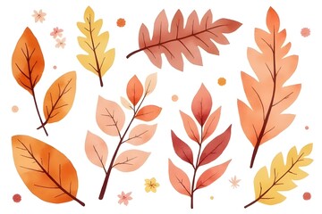 Autumn Leaves Watercolor Design Pack