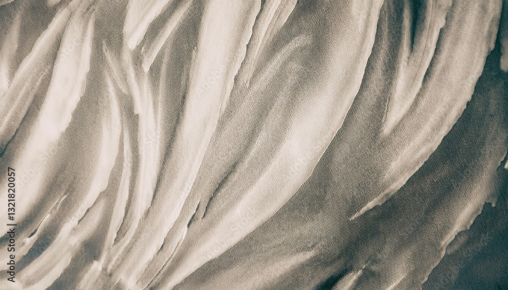 Aufkleber abstract beige and gray tie dye fabric texture, soft organic folds with fluid motion for background 