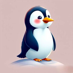 penguin on ice