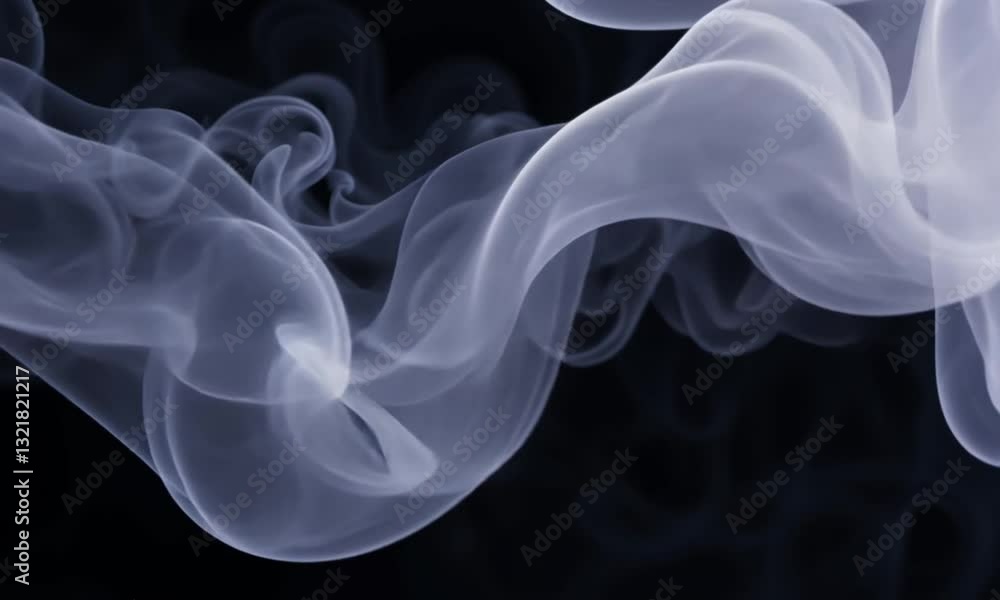 Aufkleber mesmerizing wisps of delicate smoke swirling gracefully against a dark background creating an abstra