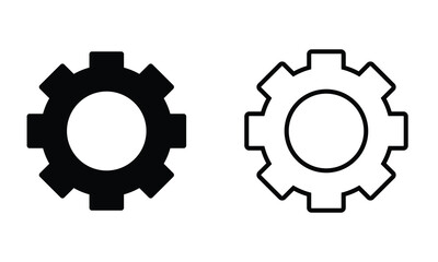 setting icon. Tools, cog, gear sign on isolated background.