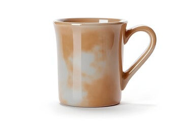 Beige Coffee Mug with Marbled Design