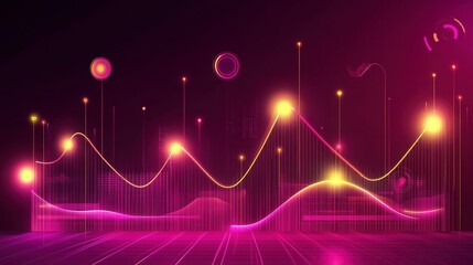 Fototapeta premium Dynamic Data Visualization: Futuristic Abstract Graph Design