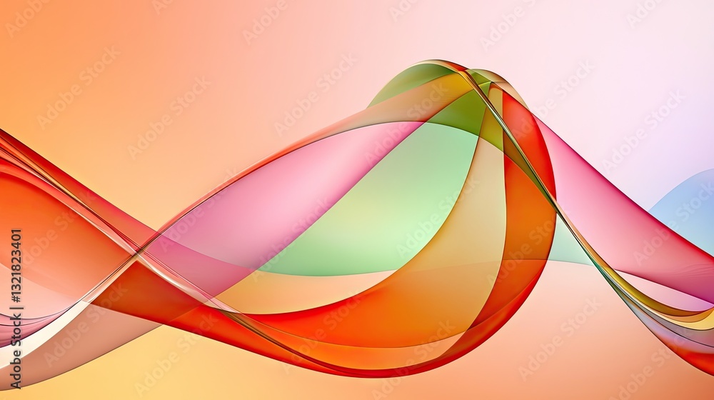 Aufkleber a gradient abstract background shifting smoothly between warm orange and soft pink hues.