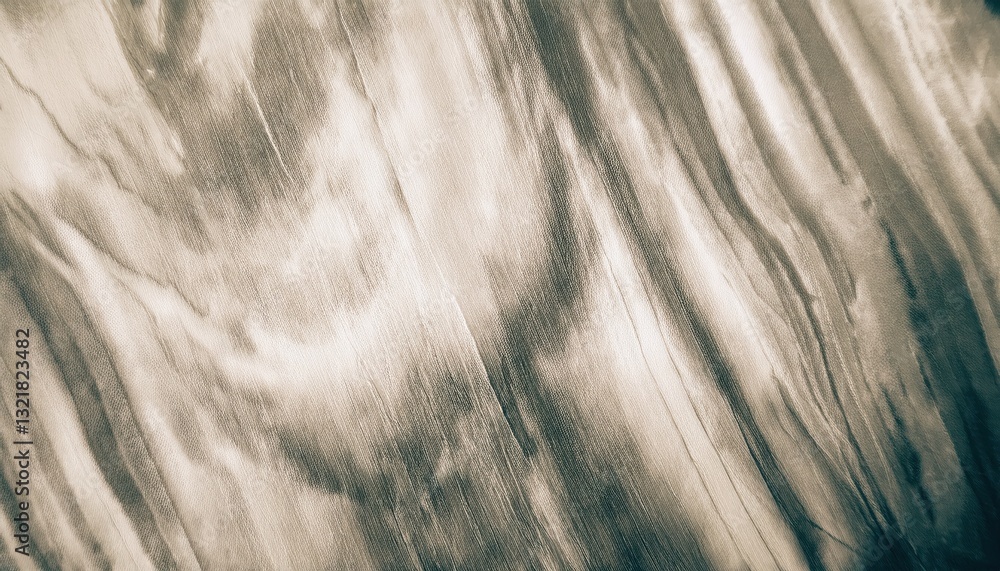 Aufkleber abstract beige and gray tie dye fabric texture, soft organic folds with fluid motion for background 
