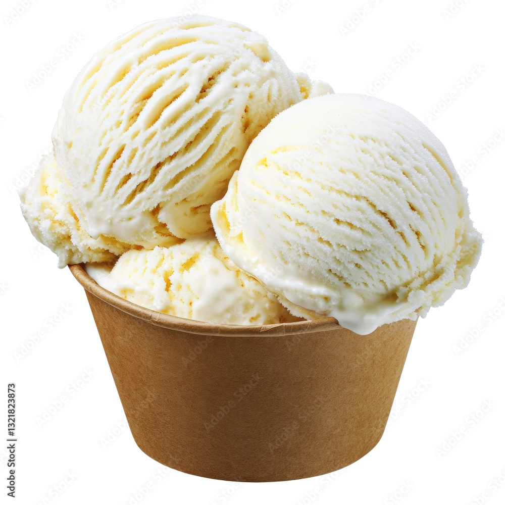Poster two generous scoops of creamy ice cream piled together in a delicious display ready to satisfy any s