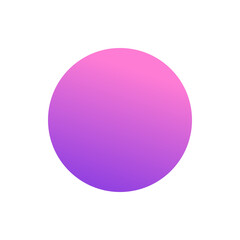 Pink and purple circle gradient with transparent background