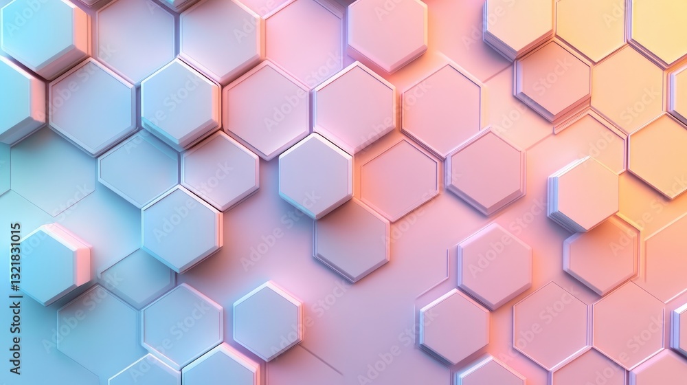 Aufkleber a minimalistic abstract background with a honeycomb-like hexagonal pattern, utilizing subtle gradien