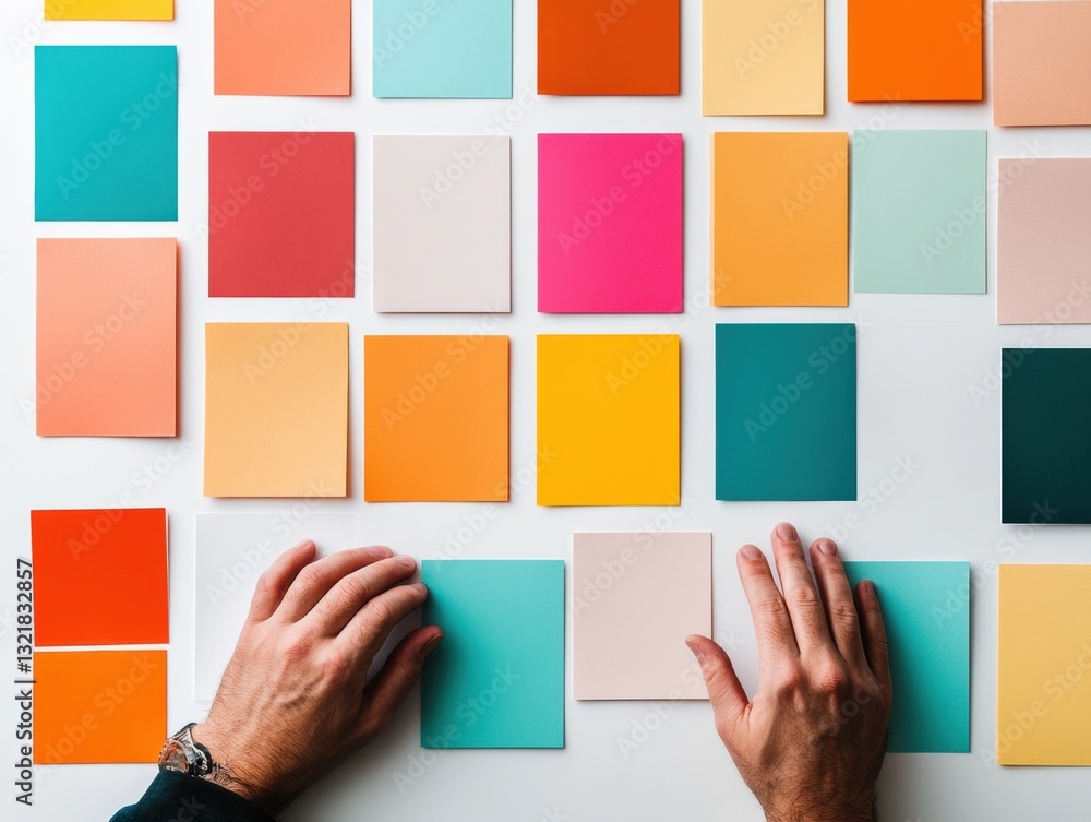 Poster Chromatic Workflow Optimization Collaborative Design Strategy with Modular Color Planning - Next-Gen Business Visualization for Creative Productivity