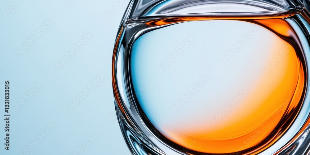 Leinwandbilder liquid glass gradient immersive abstract macro exploring transparent materiality, modern design aest