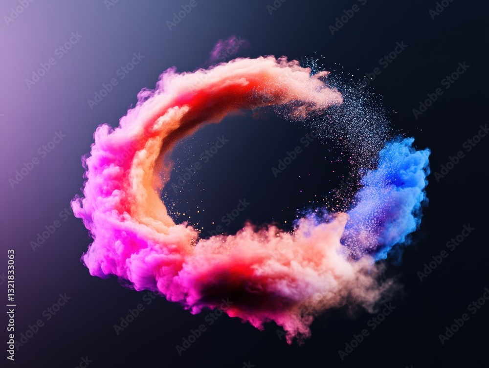 Aufkleber ethereal digital flow gradient smoke visualization illustrating creative ai-powered design innovatio