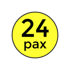 24 pax sticker  for commercial vehicles vector illustration