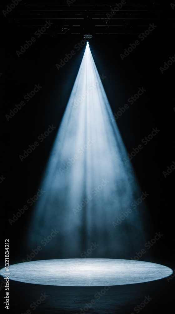 Poster minimalist stage design ethereal spotlight illumination - immersive performance visualization for cr