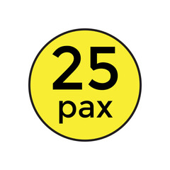 25 pax sticker  for commercial vehicles vector illustration