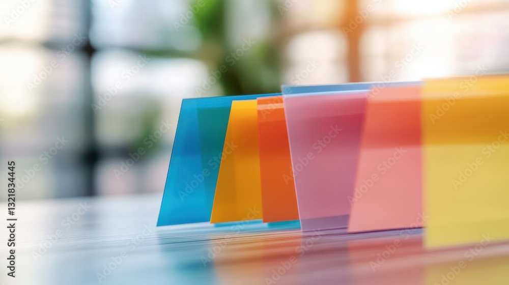 Aufkleber Chromatic Efficiency Minimalist Color-Coded Filing System for Digital Nomads and Modern Workspace Optimization - Transparent Productivity Solutions