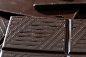 Luxury Dark Cocoa Chocolate Bar with Deep Bitter Sweet Flavor