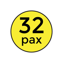 30 pax sticker  for commercial vehicles vector illustration