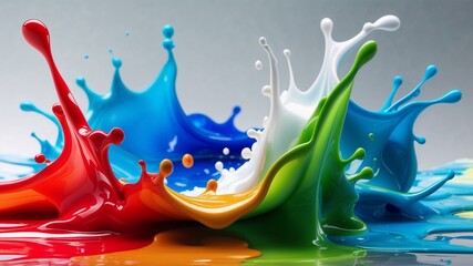 Dynamic Colorful Paint Burst