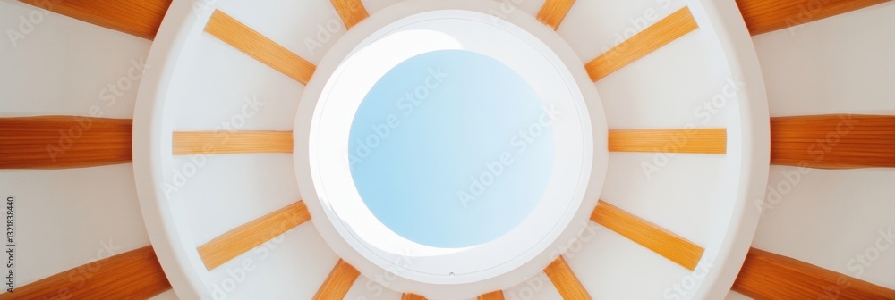 Poster neurodivergent-friendly workspace design minimalist circular dome ceiling with soft color palette - 