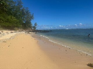 The ocean at the island Mauritius