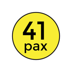 41 pax sticker  for commercial vehicles vector illustration