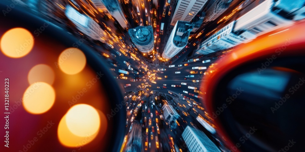 Poster Hyper-Dynamic Urban Data Flow Immersive Cybernetic Cityscape Visualizing Network Connectivity, Digital Transformation, and Quantum Information Streams in High-Velocity Metropolis