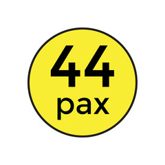 Fototapeta premium 23 pax sticker for commercial vehicles vector illustration
