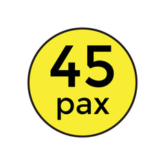 23 pax sticker  for commercial vehicles vector illustration