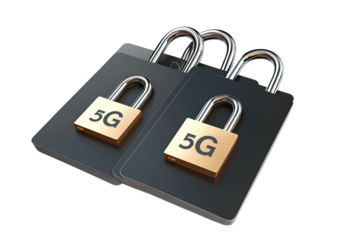 3 cardboard boxes inside a red plastic shopping basket, against a transparent background PNG