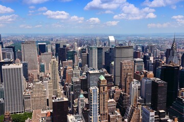 Fototapeta premium New York Midtown Manhattan aerial view