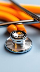 Precision Healthcare Diagnostics High-Resolution Stethoscope Close-Up Revealing Modern Medical Innovation, Technological Expertise, and Professional Diagnostic Excellence