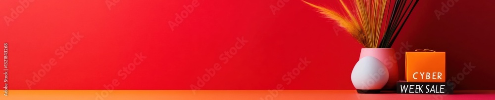 Aufkleber dynamic cyber week sale graphic minimalist digital marketing banner with bold typography and e-comme