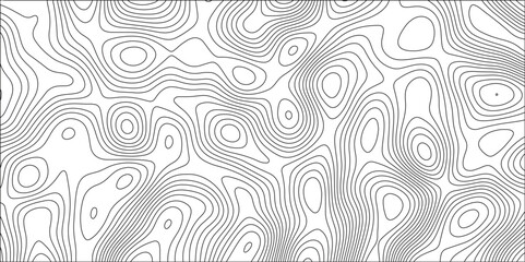 Topographic map background geographic line map with elevation assignments. White topography map contour texture vector form. Cartographic Weave with seamless striped patterns and wavy Lines.