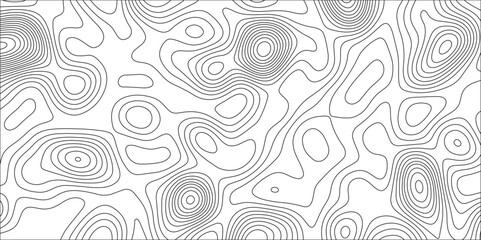 Topographic map background geographic line map with elevation assignments. White topography map contour texture vector form. Cartographic Weave with seamless striped patterns and wavy Lines.