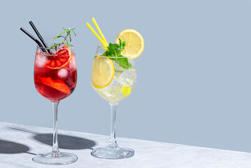 Various Summer Spritz Cocktails