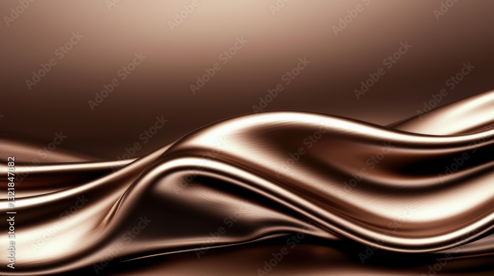Poster dynamic flow of copper waves artistic abstract design digital art environment warm color palette
