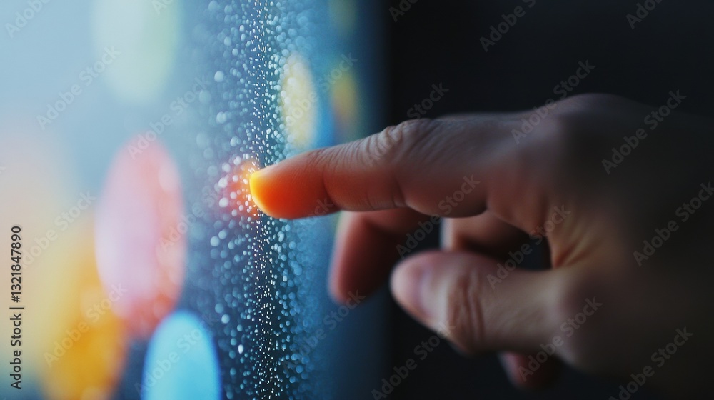 Aufkleber Immersive Interactive UI Next-Gen Smart Interface Design Showcasing Intuitive Touch Technology and Cutting-Edge Digital User Experience Innovation
