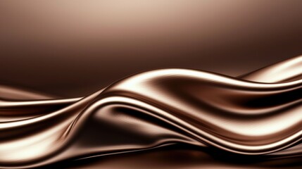 Obraz premium Dynamic flow of copper waves artistic abstract design digital art environment warm color palette