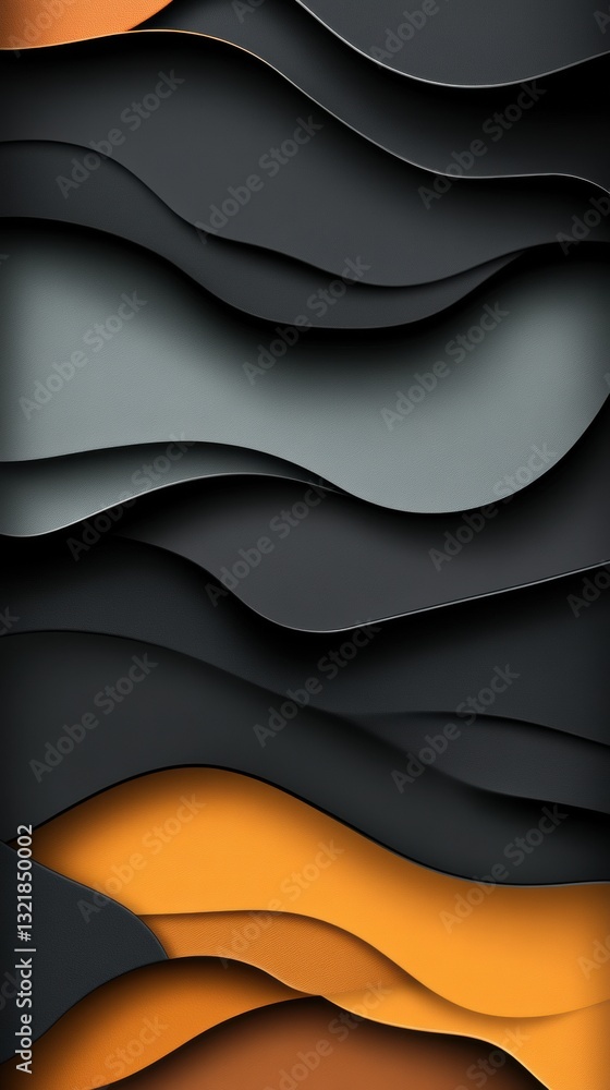 Poster parametric shadows luxury abstract wave design for high-end digital branding - immersive geometric p