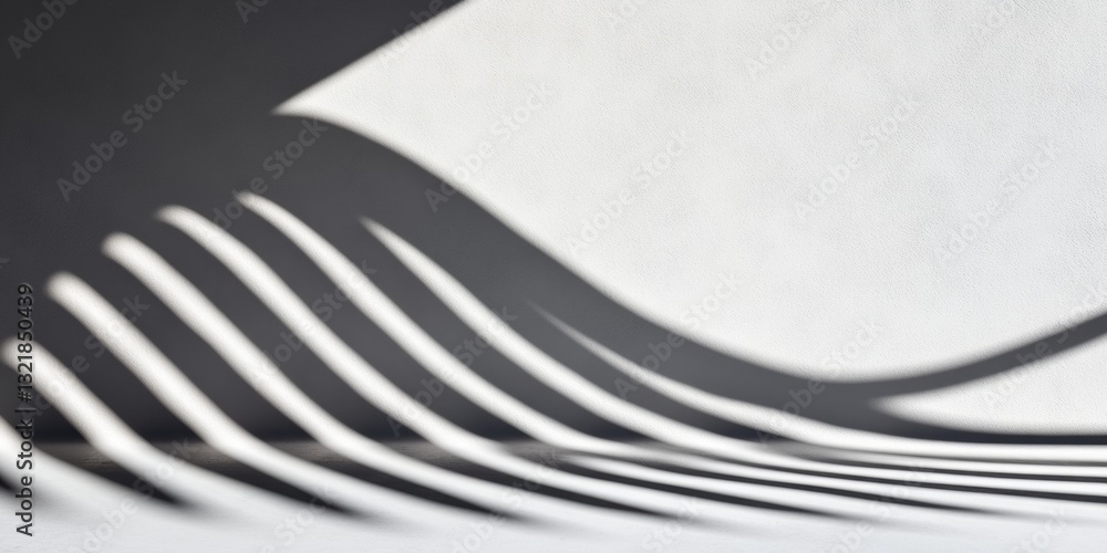 Poster Minimalist Architectural Texture Dynamic Curved Panels Showcasing Parametric Design Innovation for Modern Spatial Branding and Creative Environments